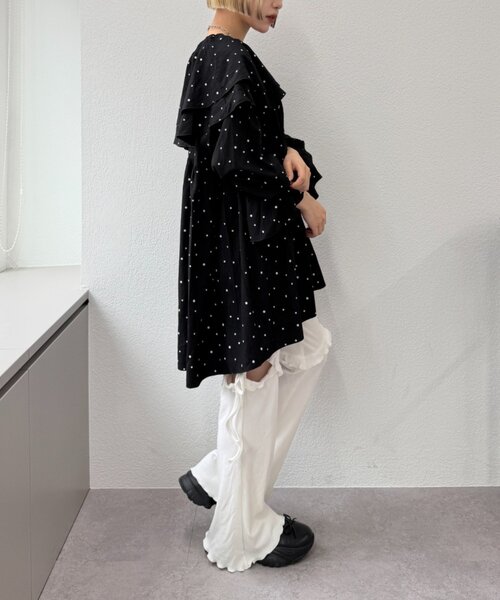 w closet（ダブルクローゼット）の「リボンフリルパンツ（その他パンツ・レディース・ピンク/オフホワイト/グレー/アイボリー・SMALL/MEDIUM）」の16枚目の写真