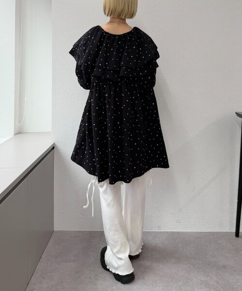 w closet（ダブルクローゼット）の「リボンフリルパンツ（その他パンツ・レディース・ピンク/オフホワイト/グレー/アイボリー・SMALL/MEDIUM）」の17枚目の写真