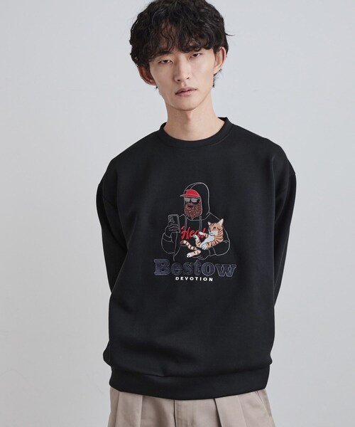 tk.TAKEO KIKUCHI（ティーケータケオキクチ）の「ヒゲサガラスウェット（スウェット・メンズ・ホワイト/ブラック/ブラウン系その他・02/03/04）」の8枚目の写真