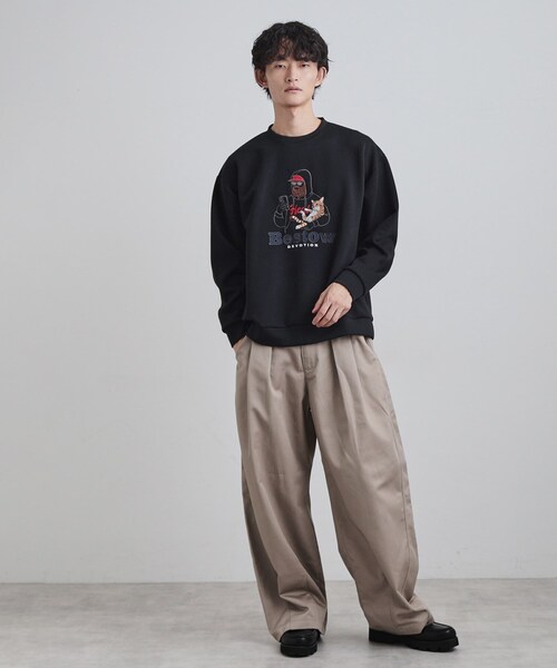 tk.TAKEO KIKUCHI（ティーケータケオキクチ）の「ヒゲサガラスウェット（スウェット・メンズ・ホワイト/ブラック/ブラウン系その他・02/03/04）」の10枚目の写真