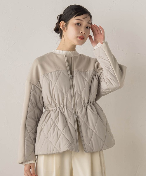 Droite lautreamont（ドロワットロートレアモン）の「ダンボール×キルティングジャケット（その他アウター・レディース・ブラウン/ベージュ/ブラック・M）」の3枚目の写真