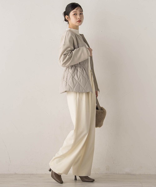 Droite lautreamont（ドロワットロートレアモン）の「ダンボール×キルティングジャケット（その他アウター・レディース・ブラウン/ベージュ/ブラック・M）」の13枚目の写真