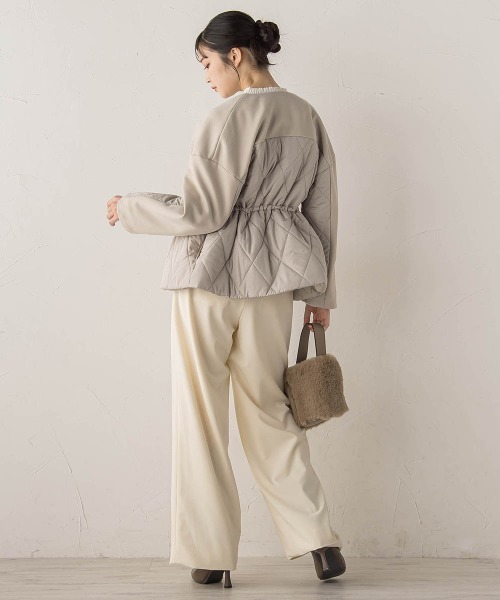 Droite lautreamont（ドロワットロートレアモン）の「ダンボール×キルティングジャケット（その他アウター・レディース・ブラウン/ベージュ/ブラック・M）」の14枚目の写真