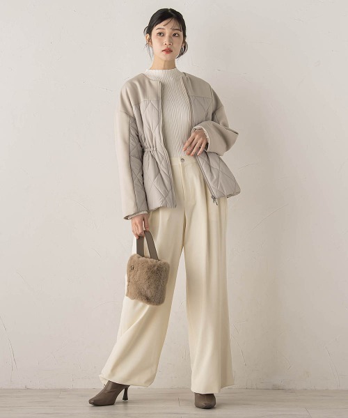 Droite lautreamont（ドロワットロートレアモン）の「ダンボール×キルティングジャケット（その他アウター・レディース・ブラウン/ベージュ/ブラック・M）」の21枚目の写真