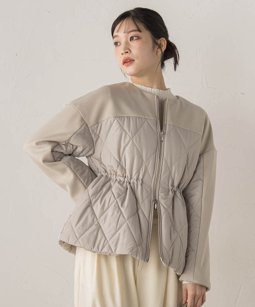 Droite lautreamont（ドロワットロートレアモン）の「ダンボール×キルティングジャケット（その他アウター・レディース・ブラウン/ベージュ/ブラック・M）」の18枚目の写真