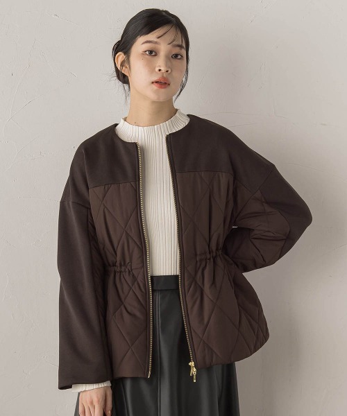 Droite lautreamont（ドロワットロートレアモン）の「ダンボール×キルティングジャケット（その他アウター・レディース・ブラウン/ベージュ/ブラック・M）」の10枚目の写真