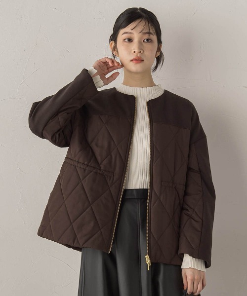 Droite lautreamont（ドロワットロートレアモン）の「ダンボール×キルティングジャケット（その他アウター・レディース・ブラウン/ベージュ/ブラック・M）」の15枚目の写真