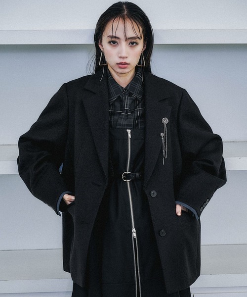 ウールライクレイヤーミドルジャケット(HARE)（テーラードジャケット