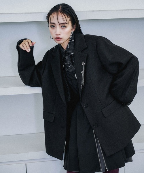 ウールライクレイヤーミドルジャケット(HARE)（テーラードジャケット