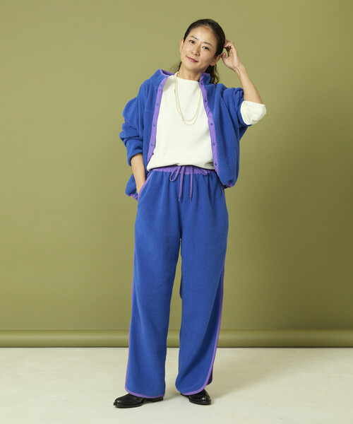 Freada(フリーダ)の「Freada/フリーダ サイドファスナー フリース パンツ(その他パンツ・レディース・ブルー/ブラック・ONE SIZE)」の7枚目の写真