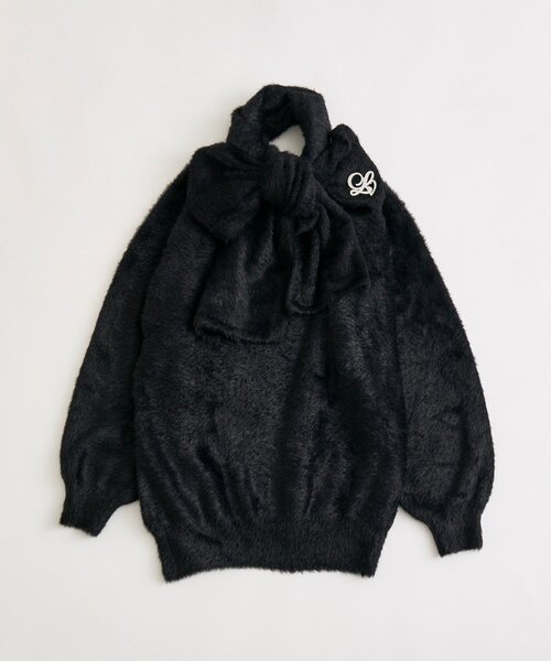 OLIVE des OLIVE（オリーブデオリーブ）の「【TwinkleCollection】マフラー付きニットワンピ（ワンピース・レディース・ブラック/オフホワイト/ピンク/レッド・FREE）」の16枚目の写真
