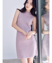 SNIDEL | ラクーン畦ノースリミニワンピース(ワンピース)