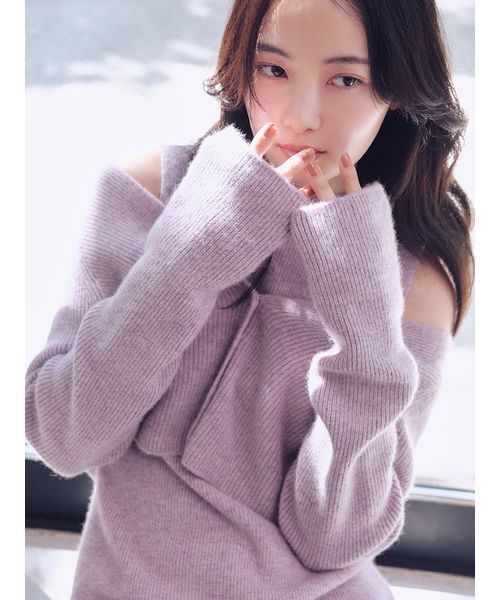 SNIDEL（スナイデル）の「ラクーン畦ノースリミニワンピース（ワンピース・レディース・ピンク/チャコールグレー/カーキ・F）」の7枚目の写真