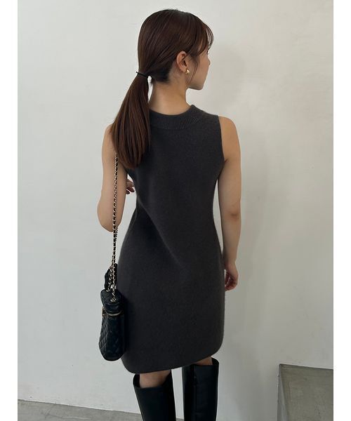 SNIDEL（スナイデル）の「ラクーン畦ノースリミニワンピース（ワンピース・レディース・ピンク/チャコールグレー/カーキ・F）」の14枚目の写真