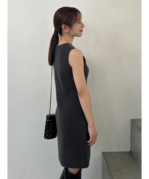 SNIDEL（スナイデル）の「ラクーン畦ノースリミニワンピース（ワンピース・レディース・ピンク/チャコールグレー/カーキ・F）」の15枚目の写真