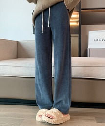 コーデュロイ風ワイドパンツ