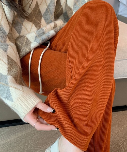2ly2(トゥーリートゥー)の「コーデュロイ風ワイドパンツ(その他パンツ・レディース・ブラック/グレー/オレンジ・FREE)」の16枚目の写真