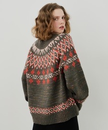 ニット/セーター（グレー/灰色系・その他総柄）ファッション通販