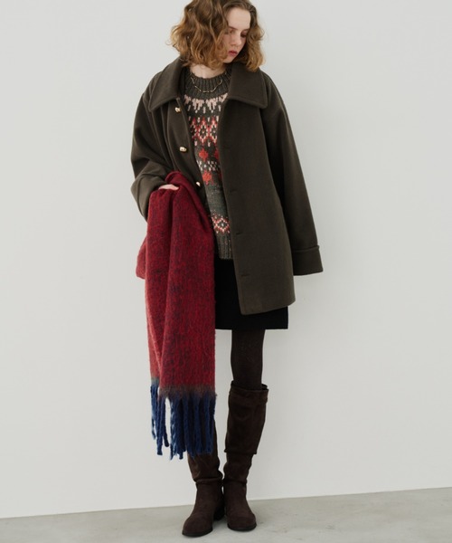 Unitage(ユニテージ)の「ノルディックニットプルオーバー(ニット/セーター・レディース・チャコールグレー/ライトブルー/アイボリー・FREE)」の16枚目の写真