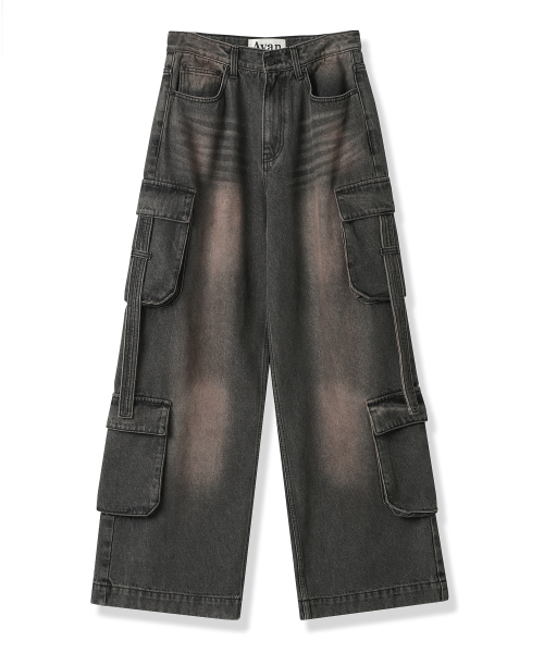 AVANDRESS（アバンドレス ）の「Ribbon Wide Cargo Pants BLUE（デニムパンツ・メンズ・ブルー・SMALL/MEDIUM/LARGE）」の7枚目の写真