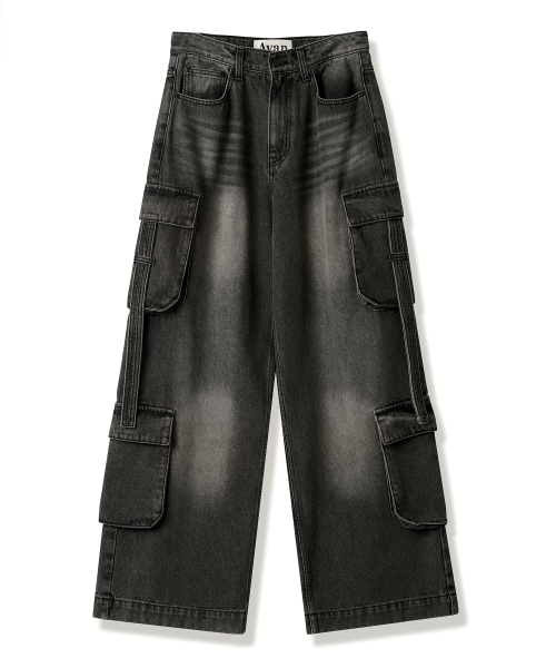 AVANDRESS（アバンドレス ）の「Ribbon Wide Cargo Pants BLUE（デニムパンツ・メンズ・ブルー・SMALL/MEDIUM/LARGE）」の8枚目の写真