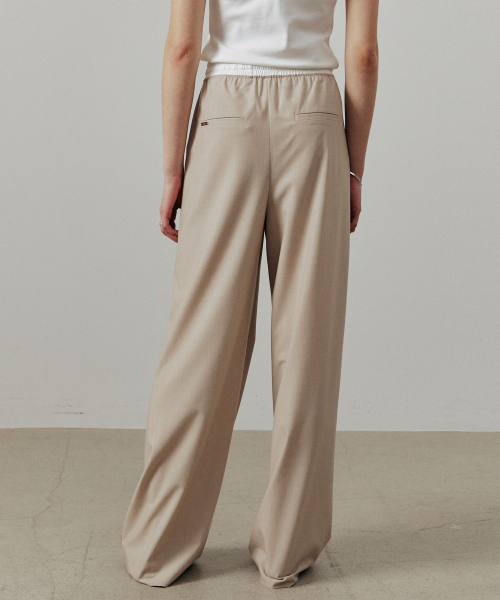 ARTID(アルティーダ)の「配色ポイントストリングワイドパンツ_BEIGE(デニムパンツ・レディース・ベージュ・MEDIUM/SMALL)」の3枚目の写真