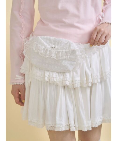 merry jenny(メリージェニー)の「cotton lace ウエストポーチ(ボディバッグ/ウエストポーチ・レディース・オフホワイト・FREE)」の8枚目の写真