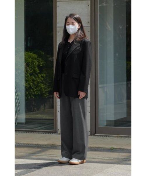 MUSINSA STANDARD WOMAN（ムシンサスタンダードウーマン）の「レディースクレープカラー半袖カーディガン[ブラック]（カーディガン/ボレロ・レディース・その他・SMALL/MEDIUM/LARGE/X-SMALL）」の9枚目の写真