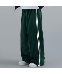 UNDEROFF（アンダーオフ）の「ワイドピンタックダブルライントラックパンツグリーン（スウェットパンツ）」