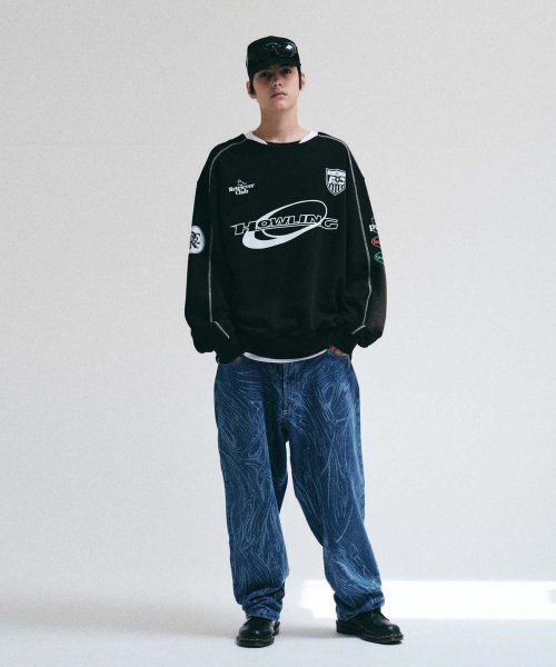 Retriever Club（レトリーバークラブ）の「HOWLING SOCCER CREWNECK [BLACK]（スウェット・レディース・その他・X-LARGE/MEDIUM/LARGE）」の2枚目の写真