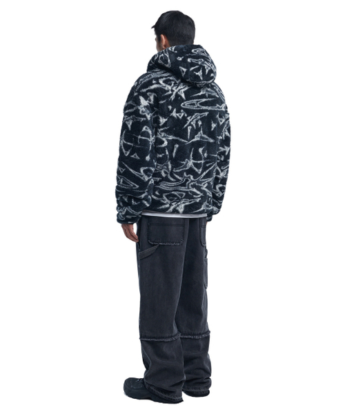 NOMANUAL(NOMANUAL)の「RAW EDGE DOUBLE KNEE PANTS - WASHED BLACK(デニムパンツ・レディース・その他・X-SMALL/SMALL/MEDIUM/LARGE)」の4枚目の写真