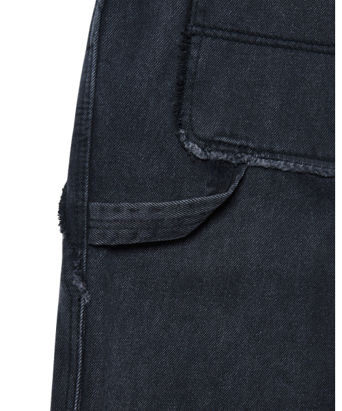 NOMANUAL(NOMANUAL)の「RAW EDGE DOUBLE KNEE PANTS - WASHED BLACK(デニムパンツ・レディース・その他・X-SMALL/SMALL/MEDIUM/LARGE)」の7枚目の写真