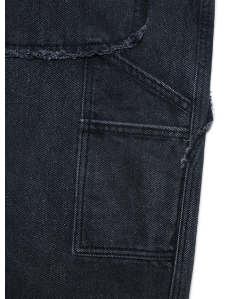 NOMANUAL(NOMANUAL)の「RAW EDGE DOUBLE KNEE PANTS - WASHED BLACK(デニムパンツ・レディース・その他・X-SMALL/SMALL/MEDIUM/LARGE)」の8枚目の写真