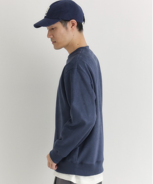 BACK NUMBER(バックナンバー)の「【BACK NUMBER】フェイクスエード トレーナー (ソフトタッチ/微光沢/上品カジュアル/ダンボール素材)(スウェット・メンズ・ダークグレー/ブルー/ベージュ・L/XL/M)」の5枚目の写真