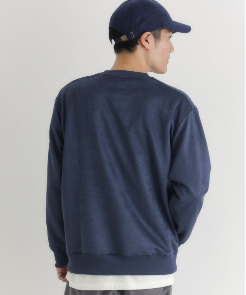 BACK NUMBER(バックナンバー)の「【BACK NUMBER】フェイクスエード トレーナー (ソフトタッチ/微光沢/上品カジュアル/ダンボール素材)(スウェット・メンズ・ダークグレー/ブルー/ベージュ・L/XL/M)」の6枚目の写真