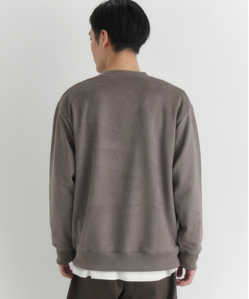 BACK NUMBER(バックナンバー)の「【BACK NUMBER】フェイクスエード トレーナー (ソフトタッチ/微光沢/上品カジュアル/ダンボール素材)(スウェット・メンズ・ダークグレー/ブルー/ベージュ・L/XL/M)」の11枚目の写真