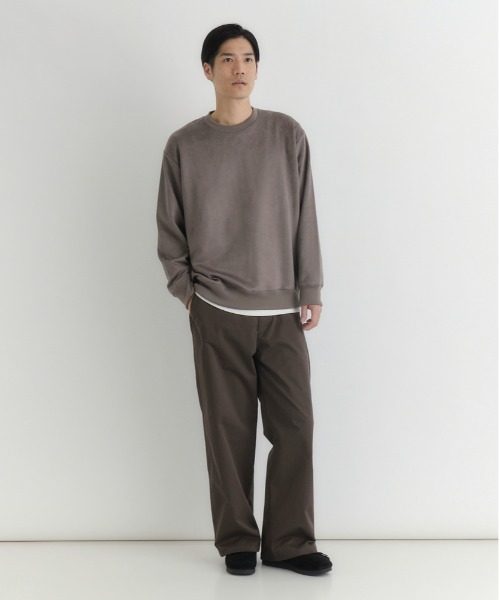 BACK NUMBER(バックナンバー)の「【BACK NUMBER】フェイクスエード トレーナー (ソフトタッチ/微光沢/上品カジュアル/ダンボール素材)(スウェット・メンズ・ダークグレー/ブルー/ベージュ・L/XL/M)」の12枚目の写真