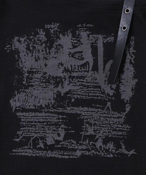 dispark（ディスパーク）の「DISPARK/【25年秋冬新作】ショルダーベルトイレヘムトップ（Tシャツ/カットソー・レディース・ブラック/ホワイト・FREE）」の6枚目の写真