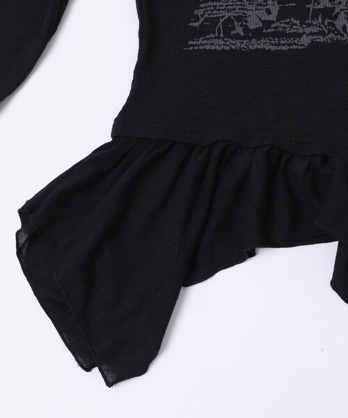 dispark（ディスパーク）の「DISPARK/【25年秋冬新作】ショルダーベルトイレヘムトップ（Tシャツ/カットソー・レディース・ブラック/ホワイト・FREE）」の8枚目の写真