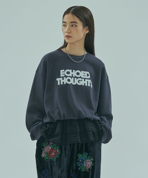 ROSE BUD（ローズバッド）の「LACE HEM SWEATSHIRT（スウェット・レディース・グレー/ネイビー・ONE SIZE）」の10枚目の写真