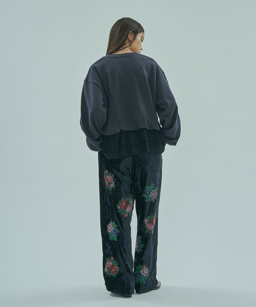 ROSE BUD（ローズバッド）の「LACE HEM SWEATSHIRT（スウェット・レディース・グレー/ネイビー・ONE SIZE）」の15枚目の写真