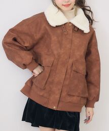 ems excite（エムズエキサイト）の「ボア襟FレザーBZ（ライダースジャケット）」