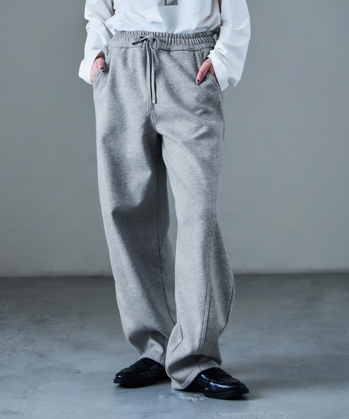 Fashion Letter(ファッションレター)の「裏毛フリース ボンディング イージーパンツ(スウェットパンツ・レディース・アイボリー/ブラック/杢グレー/オートミール/ブラウン・M)」の22枚目の写真