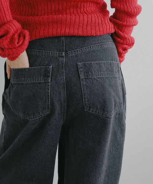 N WITH.(エヌウィズ)の「ラップデニムパンツ(デニムパンツ・レディース・ブラック/ブルー・X-SMALL/SMALL/MEDIUM)」の8枚目の写真