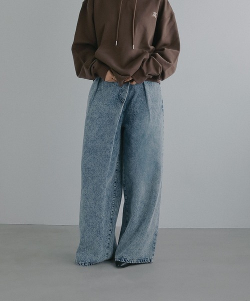 N WITH.(エヌウィズ)の「ラップデニムパンツ(デニムパンツ・レディース・ブラック/ブルー・X-SMALL/SMALL/MEDIUM)」の19枚目の写真