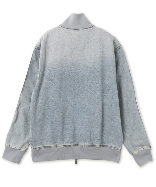 adidas（アディダス）の「adidas DENIM FIREBIRD TRACK TOP ATMOS / アディダス デニム ファイヤー バード トラックトップ アトモス【SP】（デニムジャケット・メンズ・ライトインディゴブルー・XXL/XL/L/M/S/XS/3XL）」の7枚目の写真