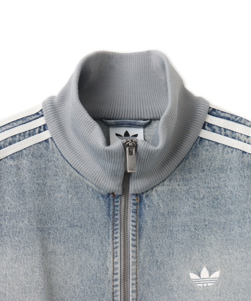 adidas（アディダス）の「adidas DENIM FIREBIRD TRACK TOP ATMOS / アディダス デニム ファイヤー バード トラックトップ アトモス【SP】（デニムジャケット・メンズ・ライトインディゴブルー・XXL/XL/L/M/S/XS/3XL）」の2枚目の写真