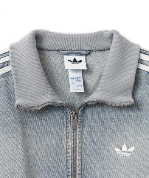 adidas（アディダス）の「adidas DENIM FIREBIRD TRACK TOP ATMOS / アディダス デニム ファイヤー バード トラックトップ アトモス【SP】（デニムジャケット・メンズ・ライトインディゴブルー・XXL/XL/L/M/S/XS/3XL）」の3枚目の写真