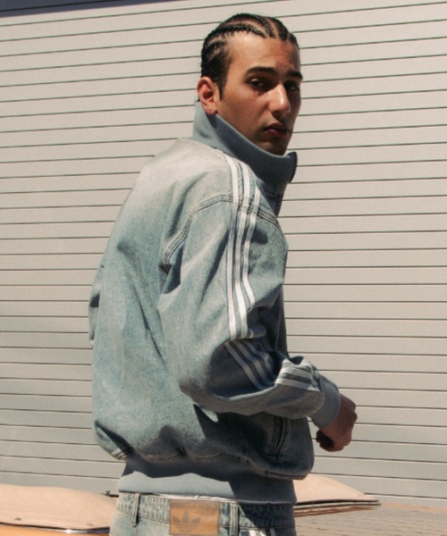 adidas（アディダス）の「adidas DENIM FIREBIRD TRACK TOP ATMOS / アディダス デニム ファイヤー バード トラックトップ アトモス【SP】（デニムジャケット・メンズ・ライトインディゴブルー・XXL/XL/L/M/S/XS/3XL）」の8枚目の写真