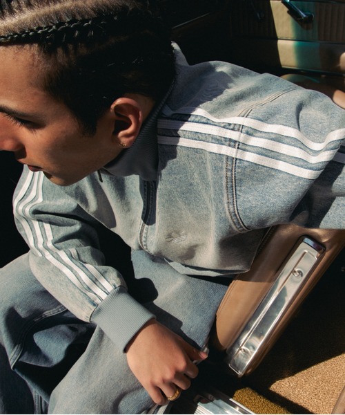 adidas（アディダス）の「adidas DENIM FIREBIRD TRACK TOP ATMOS / アディダス デニム ファイヤー バード トラックトップ アトモス【SP】（デニムジャケット・メンズ・ライトインディゴブルー・XXL/XL/L/M/S/XS/3XL）」の10枚目の写真